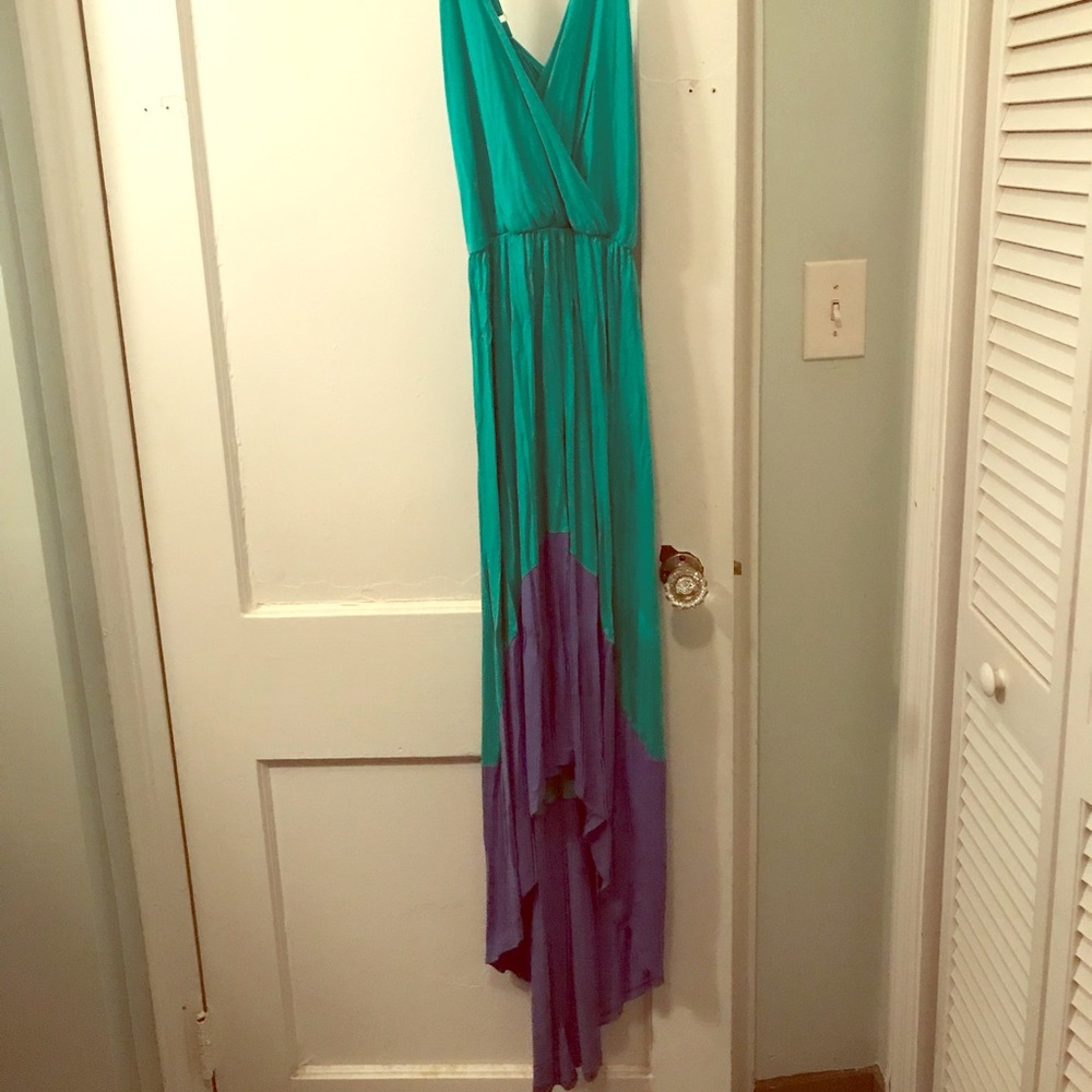 Two toned high-low dress